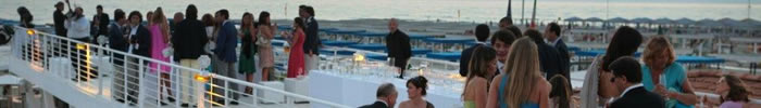 Beachside corporate event in Versilia.